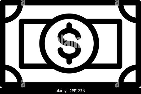 Icône Cash Vector Thick Line pour une utilisation personnelle et commerciale. Illustration de Vecteur