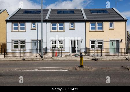 Nouvelles maisons par North Ayrshire Council, Harborside, Irvine, North Ayrshire, Écosse, ROYAUME-UNI Banque D'Images
