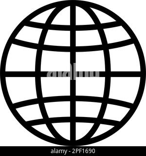 Icône d'expédition mondiale Vector Thick Line pour une utilisation personnelle et commerciale. Illustration de Vecteur