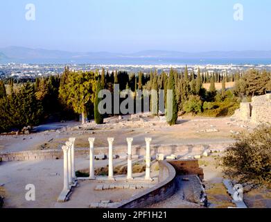 Ruines d'Asclepeion sur l'île de Kos, Grèce où Hippocrate a reçu sa formation médicale Banque D'Images