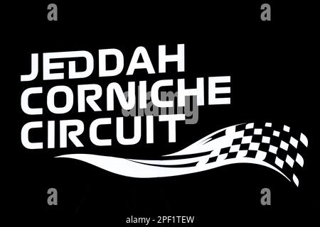 Djeddah, Arabie Saoudite - 16/03/2023, logo du circuit de la corniche de Djeddah lors du Grand Prix d'Arabie Saoudite 2023 de Formule 1 2023 STC, 2nd du Championnat du monde de Formule 1 de 17 mars au 19, 2023 sur le circuit de la corniche de Djeddah, à Djeddah, Arabie Saoudite - photo: Florent Gooden/DPPI/LiveMedia Banque D'Images