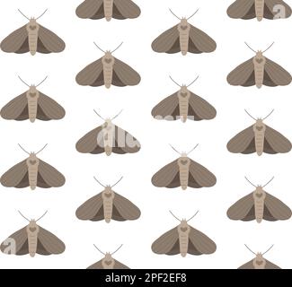 Motif vectoriel sans couture de papillon à main plate Illustration de Vecteur