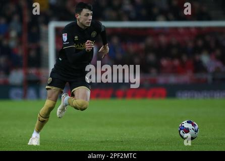 Anel Ahmedhodžić de Sheffield United lors du match de championnat Sky Bet entre Sunderland et Sheffield, s'est Uni au stade Light de Sunderland, le mercredi 15th mars 2023. (Photo : Michael Driver | MI News) Credit : MI News & Sport /Alay Live News Banque D'Images