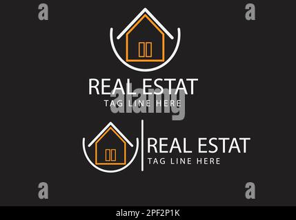 Logo immobilier moderne et minimaliste. Illustration de Vecteur