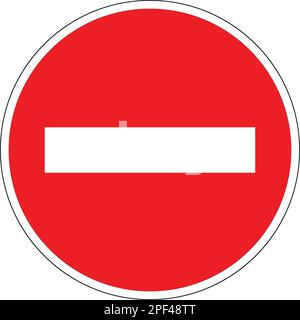 Panneau de signalisation : pas d'entrée Illustration de Vecteur
