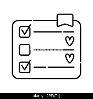 Planificateur de tâches, illustration vectorielle en noir de ligne Illustration de Vecteur