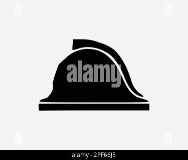 Casque de pompier casque de pompier casque de pompier Noir blanc Silhouette signe symbole icône Clipart graphisme pictogramme Illustration Illustration Vector Illustration de Vecteur