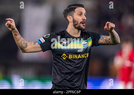 ALKMAAR, PAYS-BAS - MARS 16: Luis Alberto de SS Lazio pendant la série de 16 Leg Two - UEFA Europa Conference League match entre AZ Alkmaar et SS Lazio à l'AZ Stadion on 16 mars 2023 à Alkmaar, pays-Bas (photo de Joris Verwijst/Orange Pictures) Banque D'Images