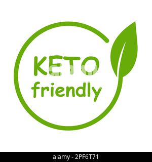 keto friendly diète saine étiquette vecteur d'icône pour la conception graphique, logo, site web, médias sociaux, application mobile, Illustration de l'interface utilisateur Illustration de Vecteur