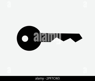 Icône clé porte maison Accueil clés serrure sécurité Mot de passe accès secret Noir blanc Silhouette symbole signe graphique Clipart Illustration pictogramme Illustration Vecto Illustration de Vecteur