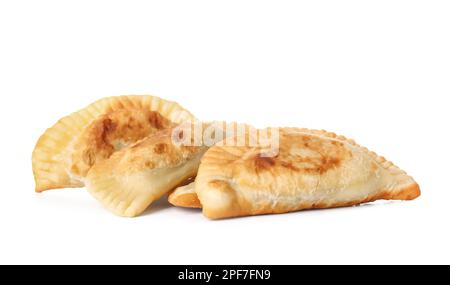 Délicieux empanadas de viande sur fond blanc Banque D'Images