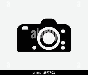 Icône de l'appareil photo Photographie Photographie photo image Galerie photo Vector Noir blanc Silhouette symbole signe graphique Clipart Illustration Pictogra Illustration de Vecteur