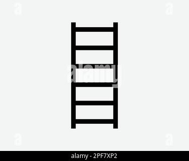 Escalier escalier escalier escalier escalier ligne de montée Noir blanc Silhouette symbole icône Clipart Graphic Illustration pictogramme Illustration Vector Illustration de Vecteur