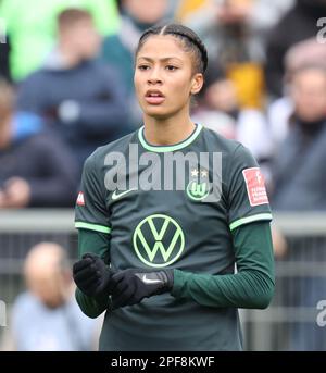 Sveindes Jonsdottir (Wolfsburg), Leverkusen, Allemagne 12.03.2023, FlyerAlarm féminine Bundesliga, Matchday 14, Bayer 04 Leverkusen - VfL Wolfsburg Banque D'Images