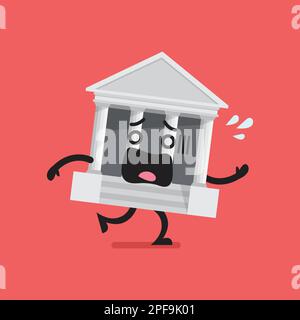 Concept économique géré par les banques. Illustration du vecteur de crise financière. Illustration de Vecteur