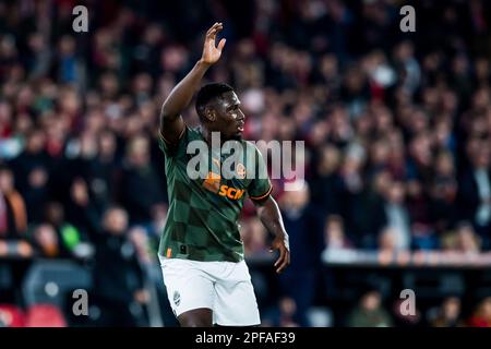 ROTTERDAM - Lassina Traore de Shakhtar Donetsk lors du match de 16 de la ligue Europe de l'UEFA entre Feyenoord et Shakhtar Donetsk à Feyenoord Stadion de Kuip on 16 mars 2023 à Rotterdam, pays-Bas. AP | hauteur néerlandaise | COR LASKER Banque D'Images