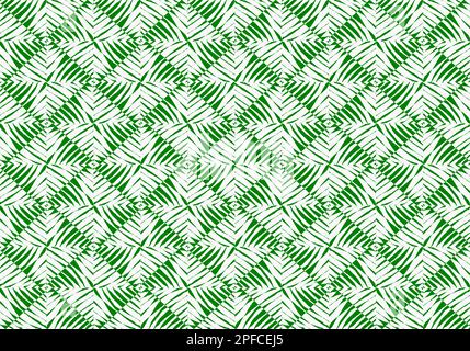 Motif de feuilles vert mosaïques carreaux Art de conception pour arrière-plans. Motif sans couture. Mosaïque. Géométrie. Conception graphique d'illustration vectorielle. Illustration de Vecteur