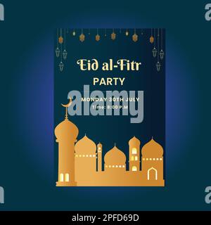 Prospectus de fête EID Al-Fitr Illustration de Vecteur