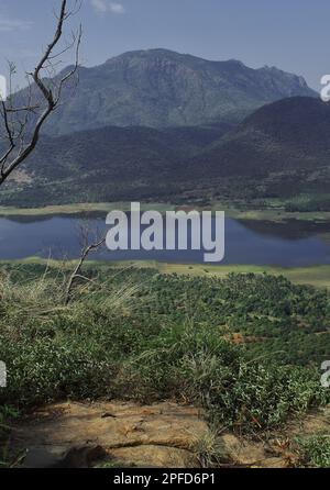 paysage de montagne pittoresque de plateau de décan, belles collines de palani de la station de colline de kodaikanal à tamilnadu, sud de l'inde Banque D'Images