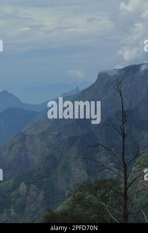 paysage de montagne pittoresque de plateau de décan, belles collines de palani de la station de colline de kodaikanal à tamilnadu, sud de l'inde Banque D'Images