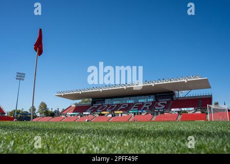 Adélaïde, Australie. 17th mars 2023. Adélaïde, Australie méridionale, 17 mars 2023 : une vue à l'intérieur du stade avant le match Liberty A-League entre Adelaide United et Newcastle Jets au stade Coopers à Adélaïde, en Australie. (NOE Llamas/SPP) crédit: SPP Sport Press photo. /Alamy Live News Banque D'Images