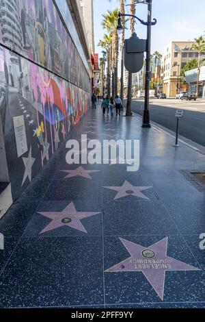 La promenade de la renommée à Hollywood Californie Etats-Unis sur 5 février 2023 Banque D'Images