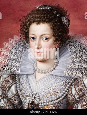 Elisabeth de France (Isabella de Bourbon), (1602-1644), Reine Consort d'Espagne et du Portugal, portrait peint dans l'huile sur toile par Frans Pourbus le plus jeune, 1616 Banque D'Images