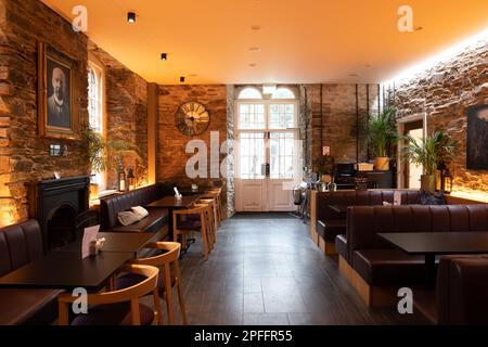 Le restaurant Courtyard de l'hôtel Bodmin Jail à Bodmin, en Cornouailles Banque D'Images