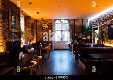 Le restaurant Courtyard de l'hôtel Bodmin Jail à Bodmin, en Cornouailles Banque D'Images