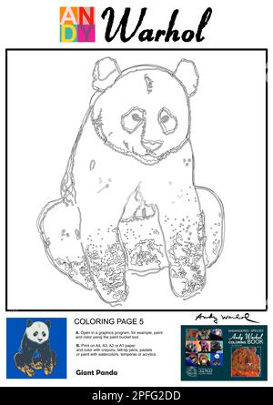 Page de coloriage d'Andy Warhol Banque D'Images