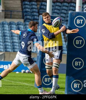 Murrayfield, Édimbourg. 17/03/2023, 17th mars 2023: Guinness six Nations 2023. ScotlandÕs Scott Cummings pendant la course de l'équipe d'Écosse, BT Murrayfield, Édimbourg. Crédit : Ian Rutherford Alay Live News Banque D'Images