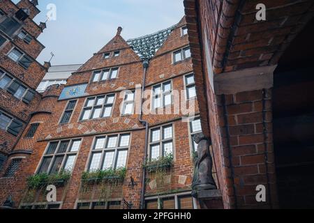 Maison Glockenspiel (Haus des Glockenspiels) à Bottcherstrasse Street - Brême, Allemagne Banque D'Images