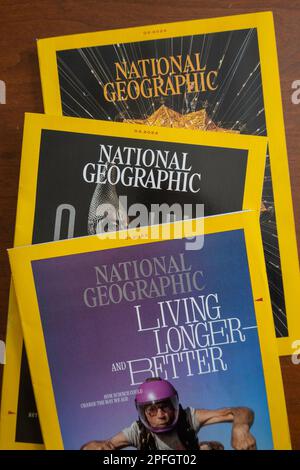 National Geographic est un magazine américain mensuel, États-Unis, 2023 Banque D'Images