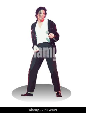 Michael Jackson auteur-compositeur-interprète américain image vectorielle Illustration de Vecteur