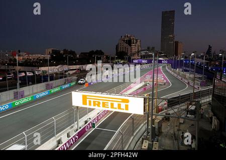 Jeddah, Arabien saoudien. 16th mars 2023. 03/16/2023, circuit de la corniche de Jeddah, Jeddah, Grand Prix de Formule 1 d'Arabie Saoudite, dans la vue d'ensemble de l'hippodrome de Jeddah l'après-midi. Credit: dpa/Alay Live News Banque D'Images