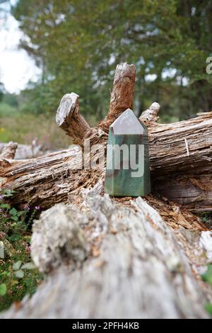 Quartz vert aventurine. Banque D'Images