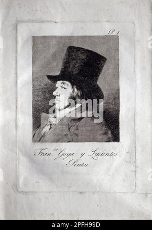 Autoportrait 1799 par Francisco de Goya y Lucientes Banque D'Images