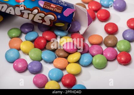 Smarties UK Sweets Confectionary Chocolate Banque D'Images