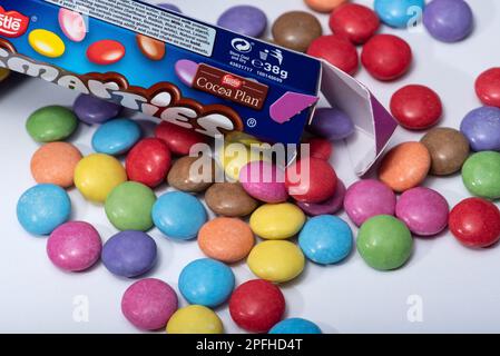 Smarties UK Sweets Confectionary Chocolate Banque D'Images