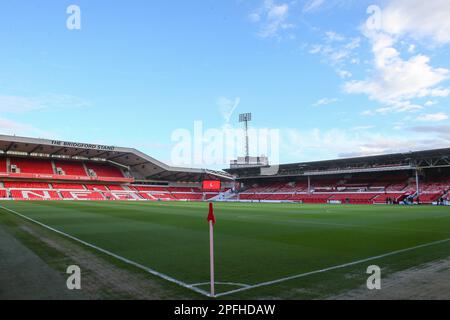 Nottingham, Royaume-Uni. 17th mars 2023. Une vue générale à l'intérieur de la ville Ground, domicile de la forêt de Nottingham avant le match de Premier League Nottingham Forest vs Newcastle United à City Ground, Nottingham, Royaume-Uni, 17th mars 2023 (photo de Gareth Evans/News Images) Credit: News Images LTD/Alay Live News Banque D'Images
