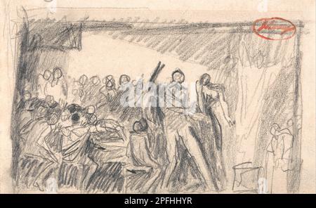 Macbeth : scène de banquet par George Romney Banque D'Images