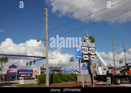 KISSIMMEE/ORLANDO/FLORIDE/ÉTATS-UNIS - 30, NOVEMBRE 2017. Visiteur et voyageurs visitant la vieille ville i Kissimmee Florida USA (Photo.Francis Dean/Dean Pictures) Banque D'Images