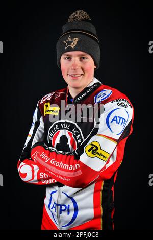 Norick Blodorn de Belle vue Aces lors de la Journée des médias de Belle vue Aces au National Speedway Stadium, Manchester, le mercredi 15th mars 2023. (Photo : Eddie Garvey | MI News) Banque D'Images