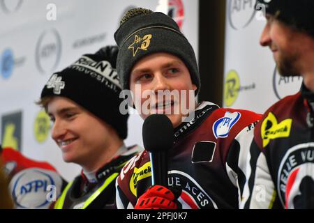 Norick Blodorn de Belle vue Aces lors de la Journée des médias de Belle vue Aces au National Speedway Stadium, Manchester, le mercredi 15th mars 2023. (Photo : Eddie Garvey | MI News) Banque D'Images
