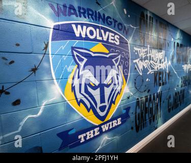 Warrington, Royaume-Uni. 17th mars 2023. Vue depuis le tunnel pendant le match de la Super League Round 5 de Betfred Warrington Wolves vs Leigh Leopards au stade Halliwell Jones, Warrington, Royaume-Uni, 17th mars 2023 (photo de Mark Cosgrove/News Images) crédit: News Images LTD/Alay Live News Banque D'Images