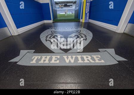 Warrington, Royaume-Uni. 17th mars 2023. Vue depuis le tunnel pendant le match de la Super League Round 5 de Betfred Warrington Wolves vs Leigh Leopards au stade Halliwell Jones, Warrington, Royaume-Uni, 17th mars 2023 (photo de Mark Cosgrove/News Images) crédit: News Images LTD/Alay Live News Banque D'Images