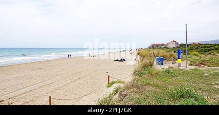 Plage El Prat de Llobregat dans la province de Barcelone, Catalogne, Espagne, Europe Banque D'Images