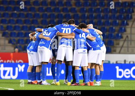 Les joueurs de Jong Genk photographiés lors d'un match de football entre Jong Genk (U23) et RE Virton, vendredi 17 mars 2023 à Lommel, le 4 jour de la relégation les éliminatoires de la 2022-2023 'Challenger Pro League' 1B deuxième division du championnat belge. BELGA PHOTO JILL DELSAUX crédit: Belga News Agency/Alay Live News Banque D'Images