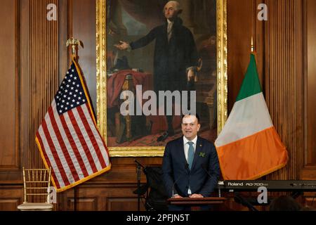 Washington, États-Unis. 17th mars 2023. Le groupe chérissent les Dames aux amis de l'Irlande Caucus St. Déjeuner du jour de Patrick sur Capitol Hill à Washington, sur 17 mars 2023. Photo par Yuri Gripas/UPI crédit: UPI/Alay Live News Banque D'Images