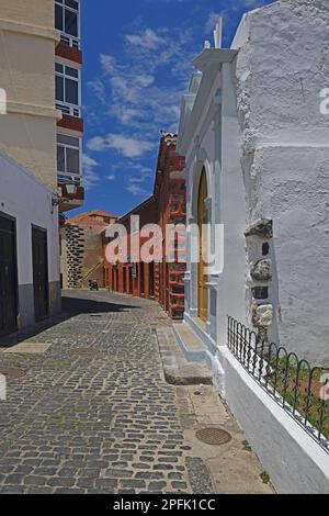 Allée typique à Puerto de la Cruz, Tenerife, Iles Canaries, Espagne Banque D'Images